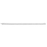 AN ANTIQUE 6.0 CARAT CARAT DIAMOND LINE BRACELET, CARTIER in white gold or platinum, comprising a