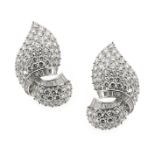 A PAIR OF 13.50 CARAT DIAMOND EARRINGS, ADLER CIRCA 1995 in 18ct white gold, each designed with