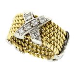 A DIAMOND DRESS RING in yellow and white gold, in the manner of Jean Schlumberger for Tiffany &