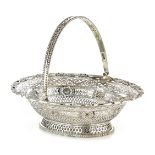 AN ANTIQUE GEORGE V STERLING SILVER BASKET BY THE CRICHTON BROTHERS, LONDON 1911 in the Georgian