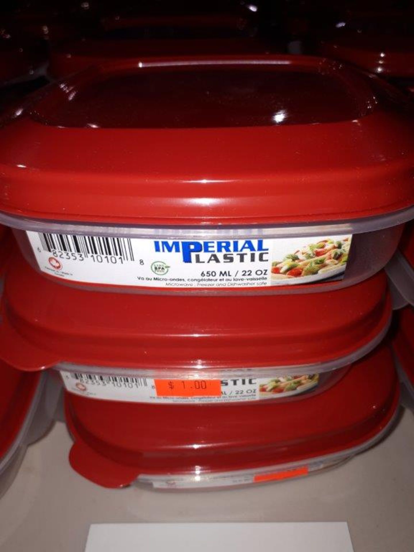 LOT: (12 pcs) SEALED CONTAINERS, 650 ml