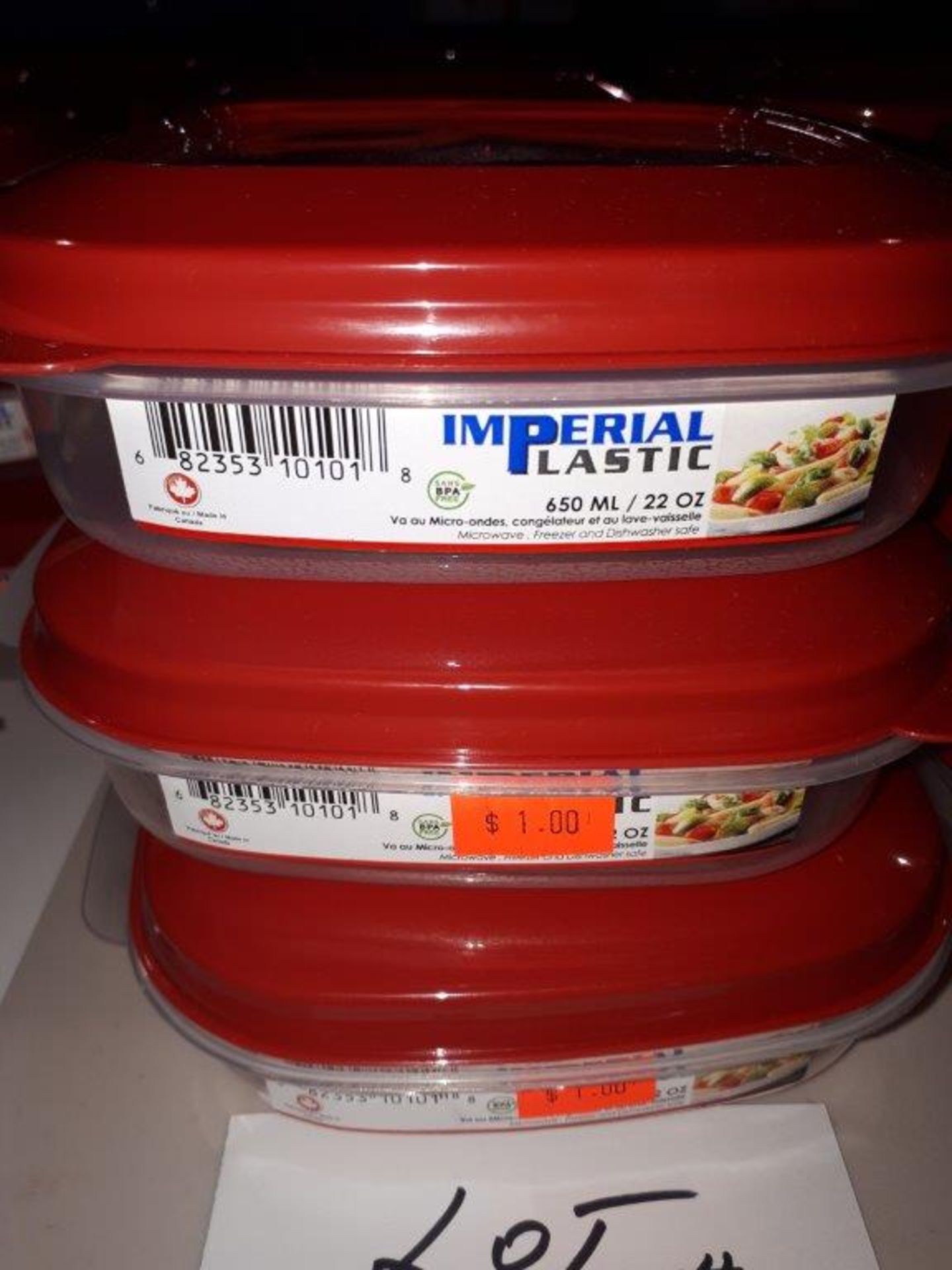 LOT: (12 pcs) SEALED CONTAINERS, 650 ml