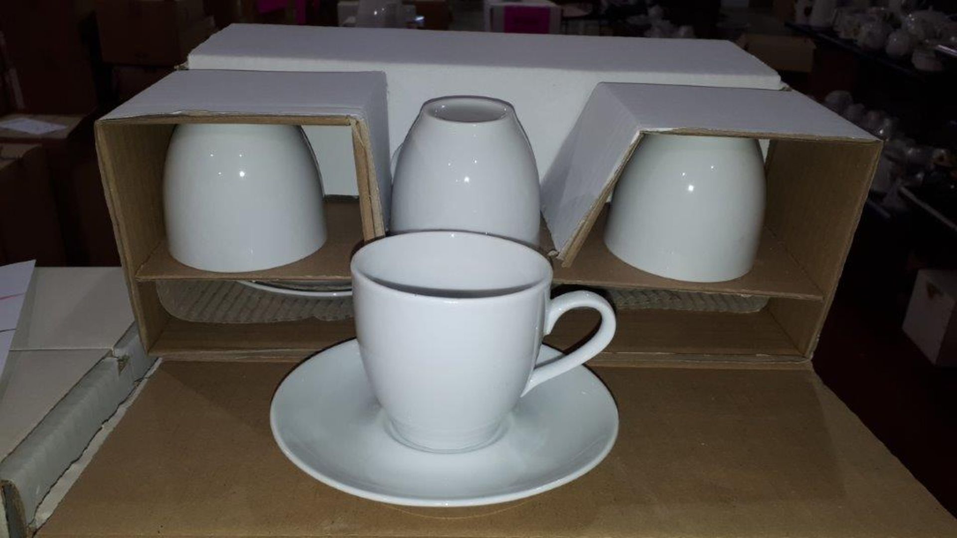 BOXES OF CUP & SAUCER SETS (6 sets/box)