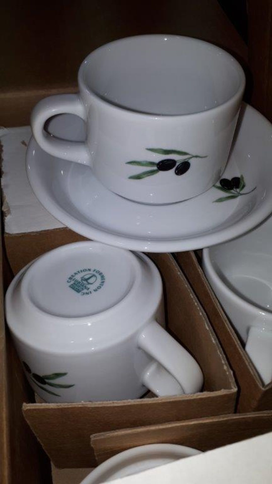 LOT: (4) BOXES OF CUP & SAUCER SETS (6 sets/box)