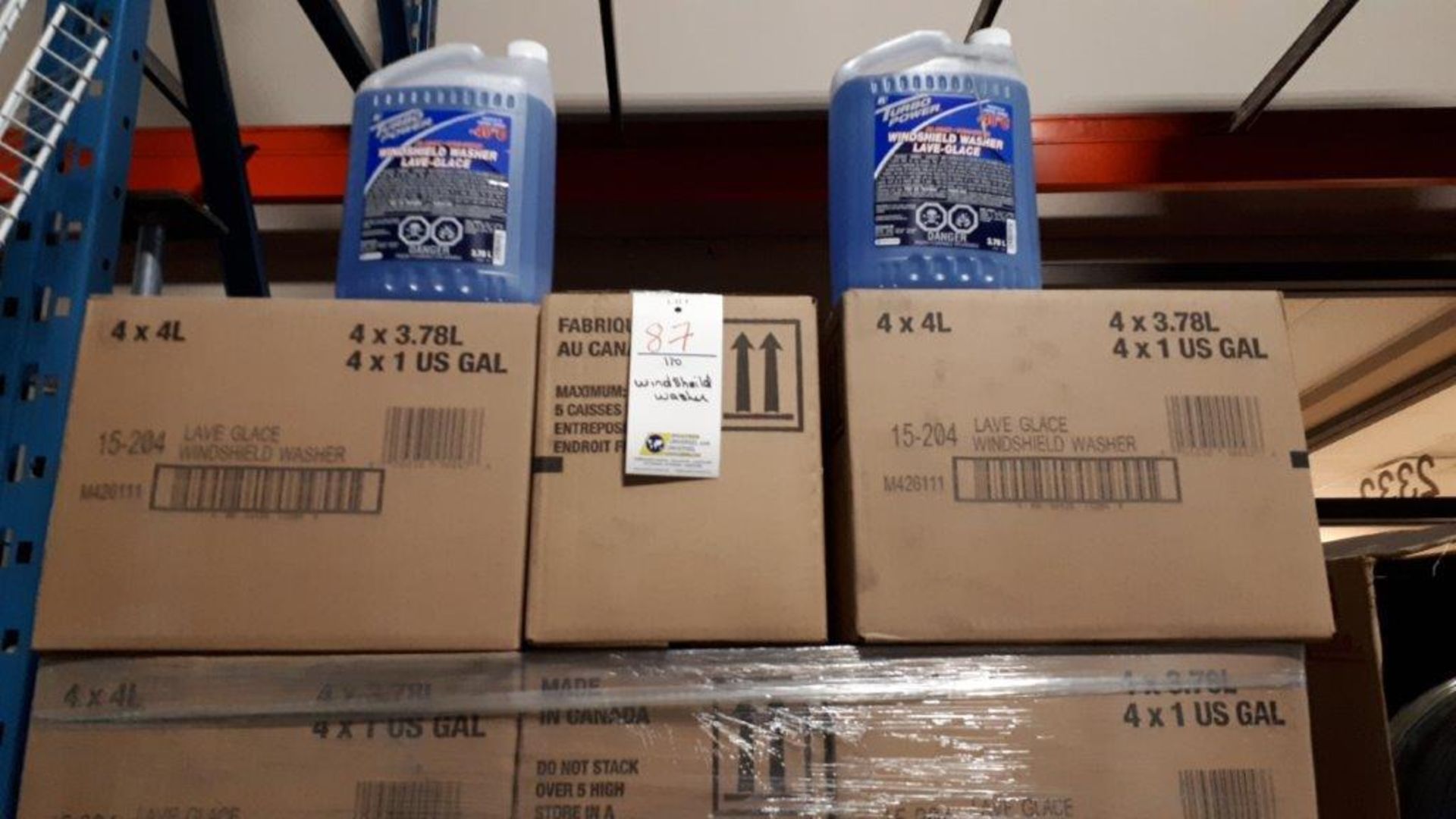 WINDSHIELD WASHER, 3.78L. CONTAINERS