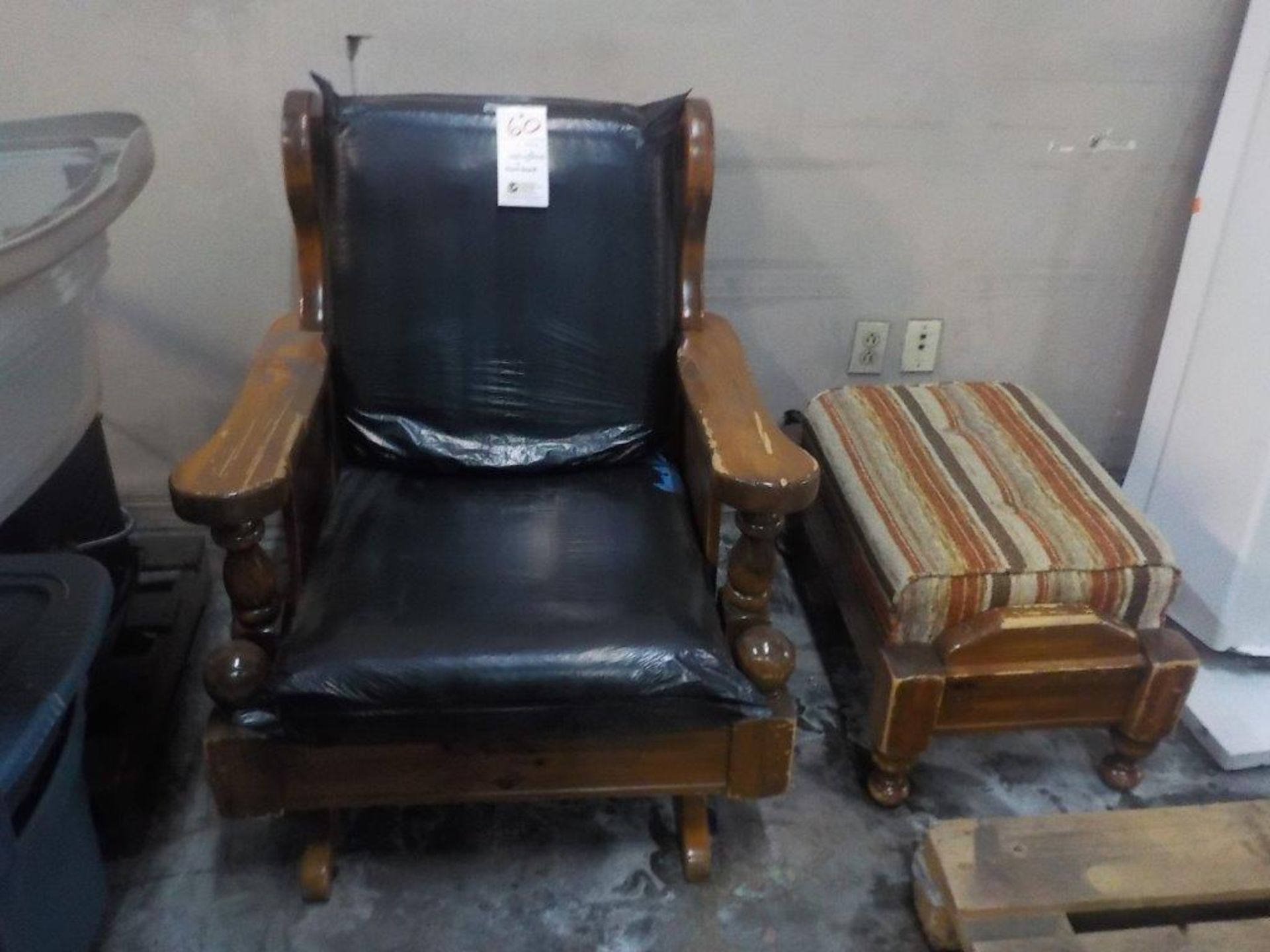 ROCKING CHAIR & FOOT STOOL