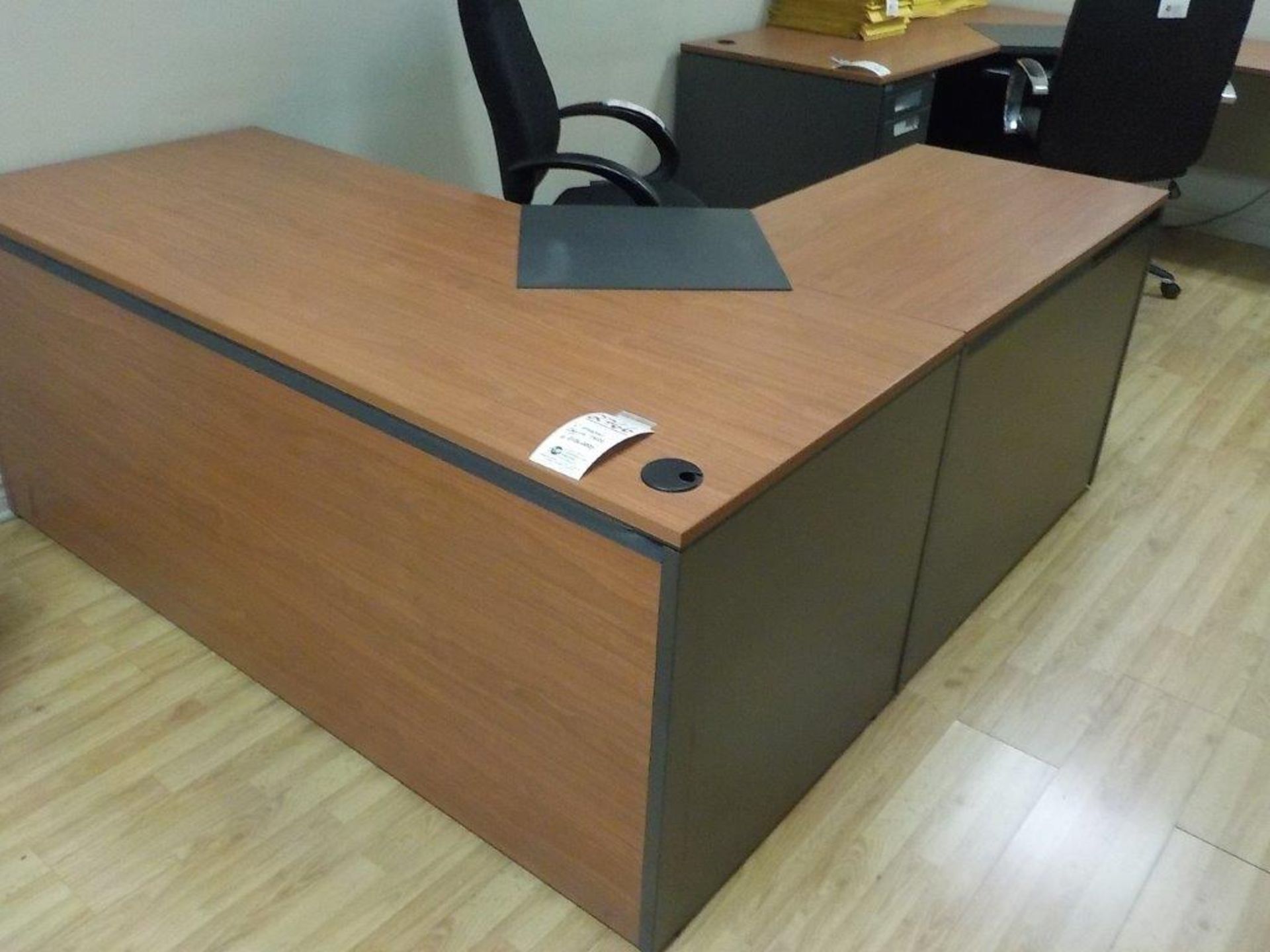 L-SHAPED DESK, 6-DRAWERS