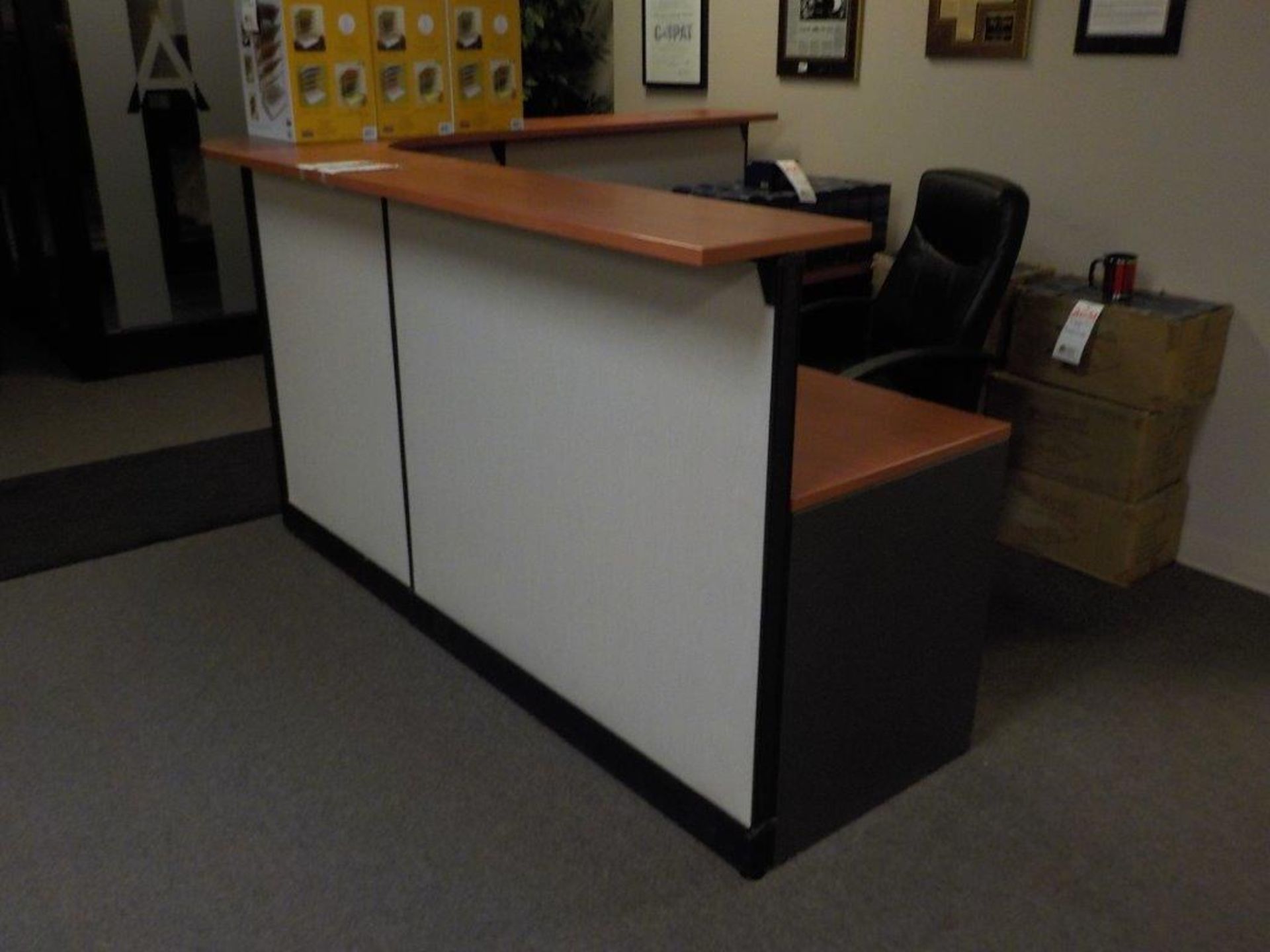 RECEPTION COUNTER W/ 3 PARTITION-SECTIONS