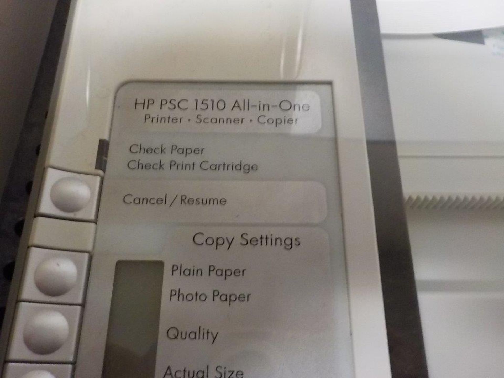 "HP" ALL-IN-ONE COPIER,SCANNER, PRINTER, mod: PSC 1510 - Bild 2 aus 2