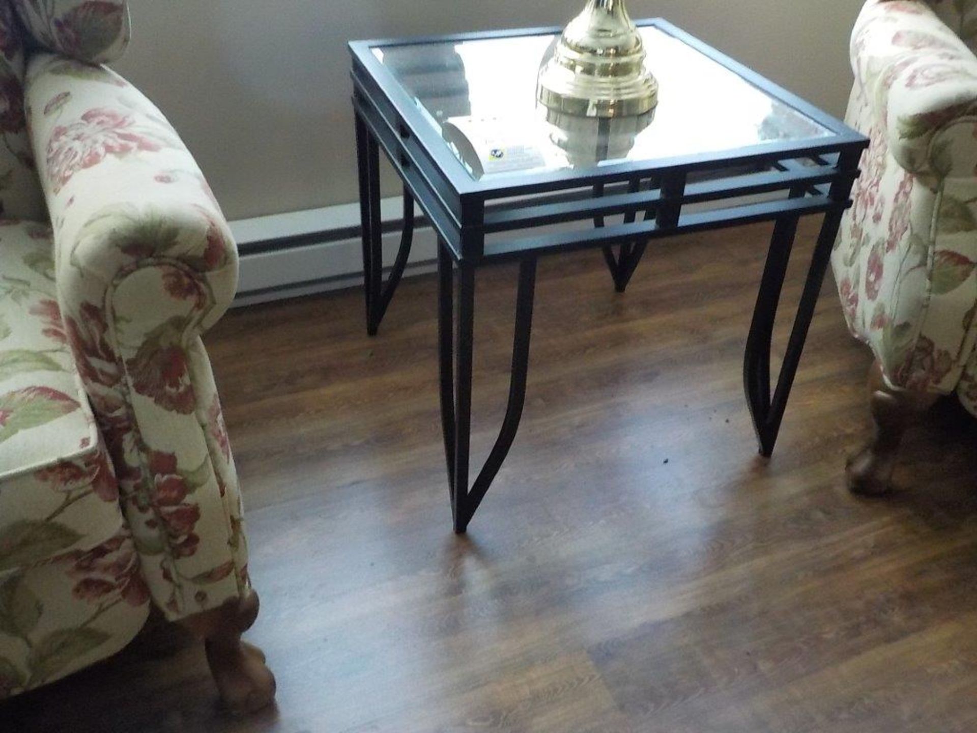 END TABLE, GLASS TOP