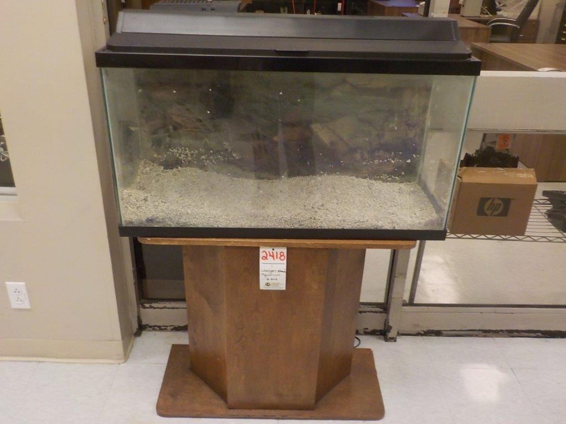 AQUARIUM ON WOODEN STAND