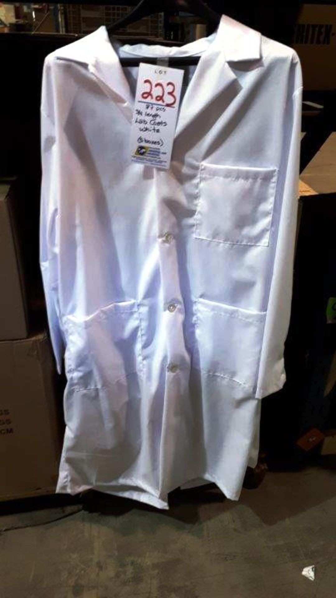 ¾ length Lab coats,white (5 boxes)