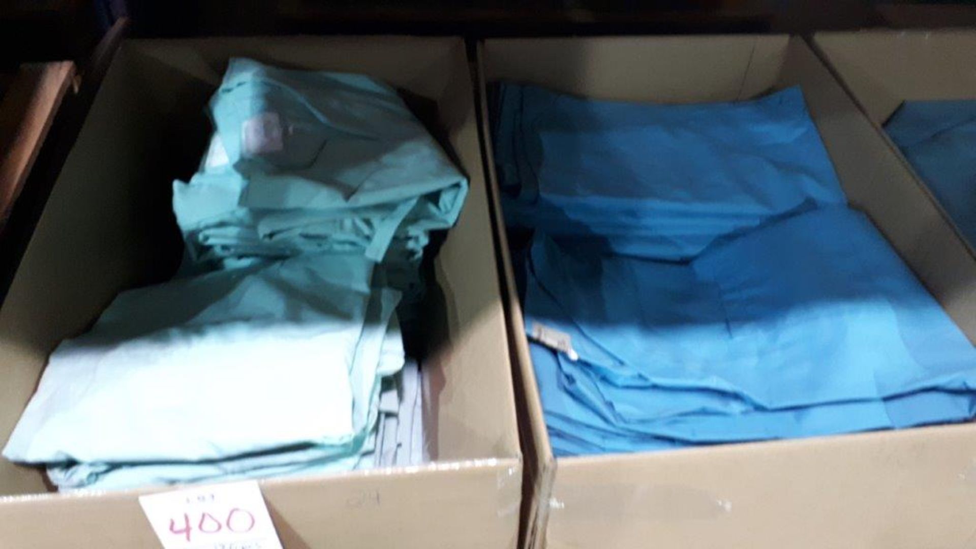 Scrub tops,assorted colrs & sizes,reversible (3 boxes)