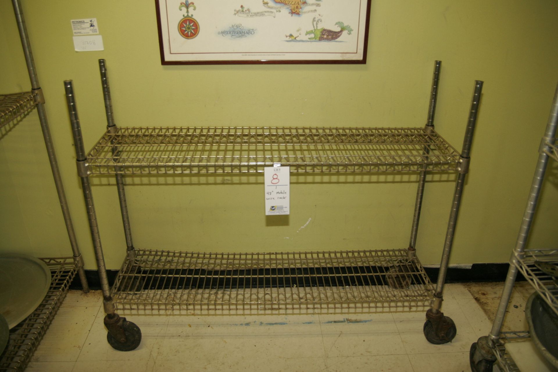 47" Mobile wire rack