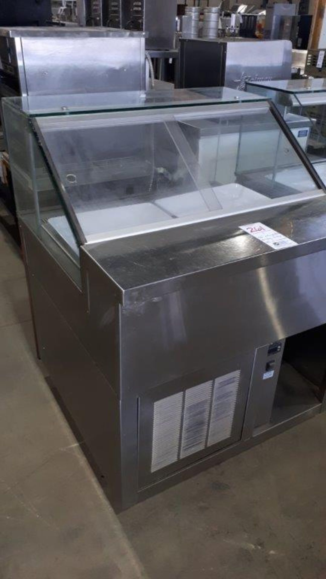 36" Refrigerated display fridge stainless steel w/compressor