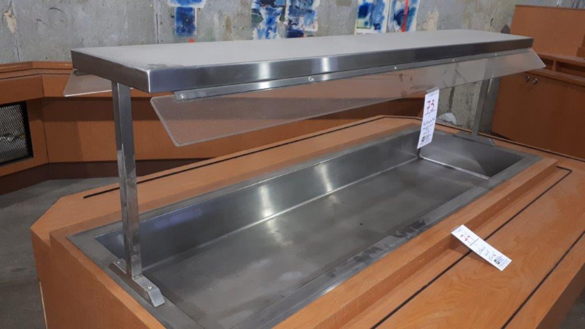 Refrigerated island unit stainless steel 71"x24"