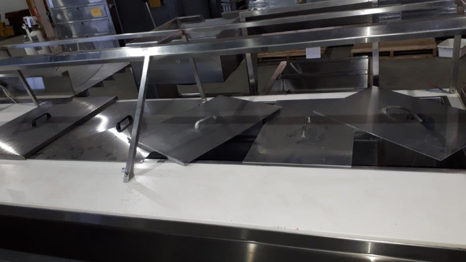 Commercial stainless steel preparation table 36"x100" refrigerated - Image 2 of 4