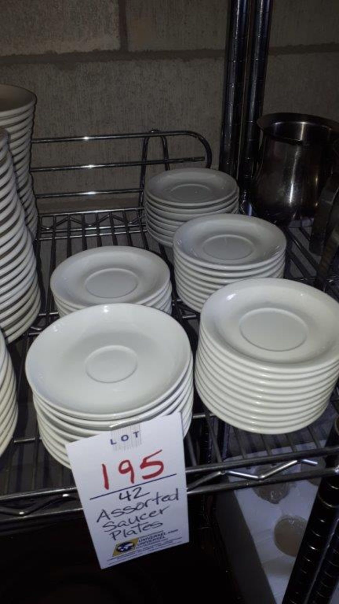 Assorted saucer plates