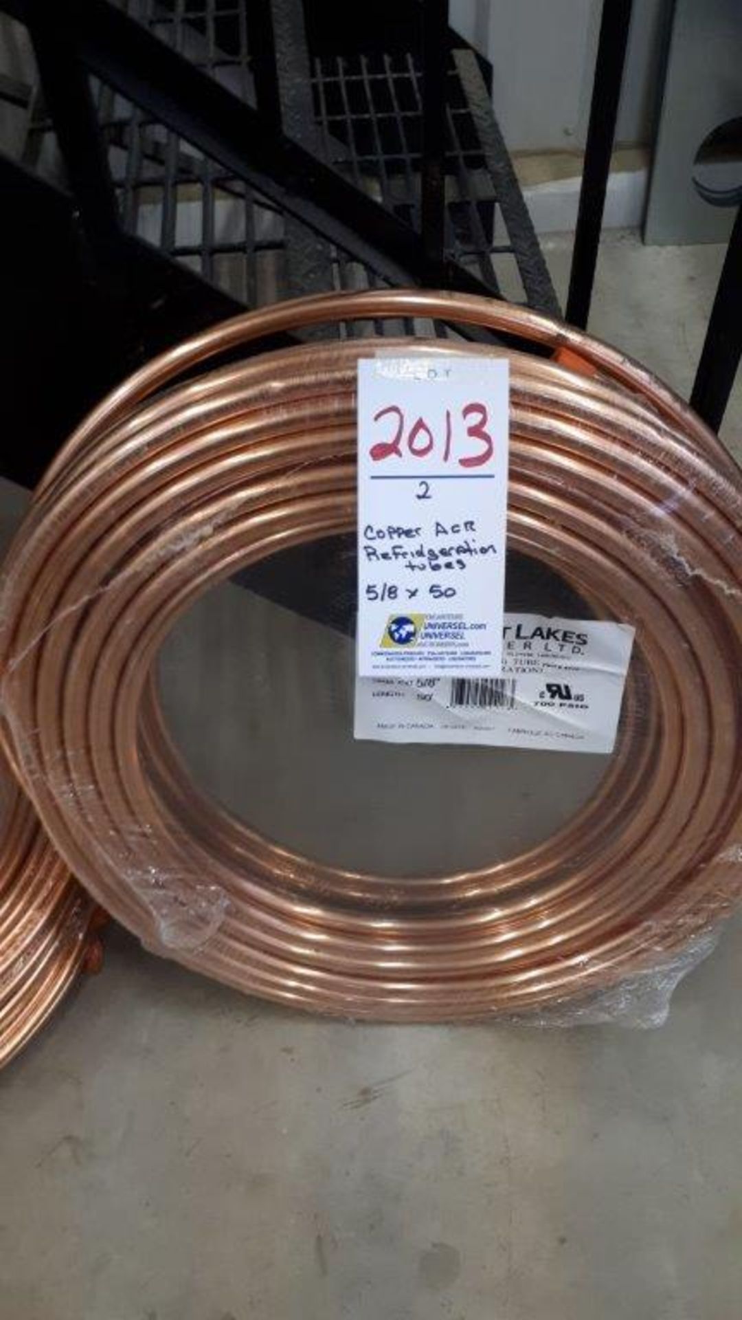 Copper ACR refrigeration tubes, 5/8"x50' - Image 2 of 2