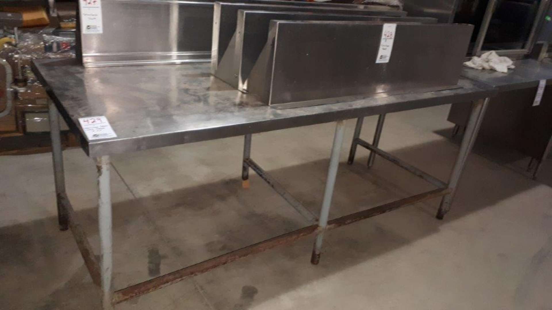Stainless steel work table 7'x3'