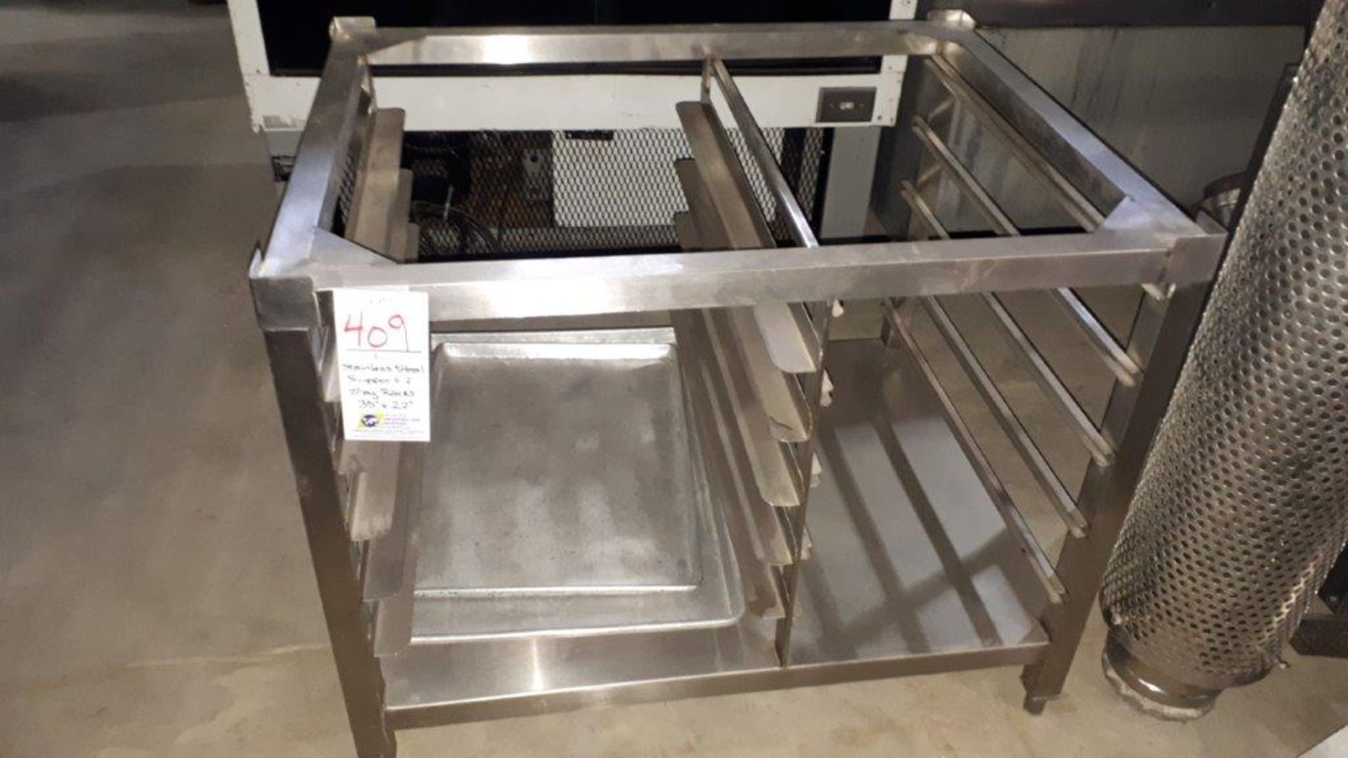 Stainless steel support & tray racks, 35"x27"