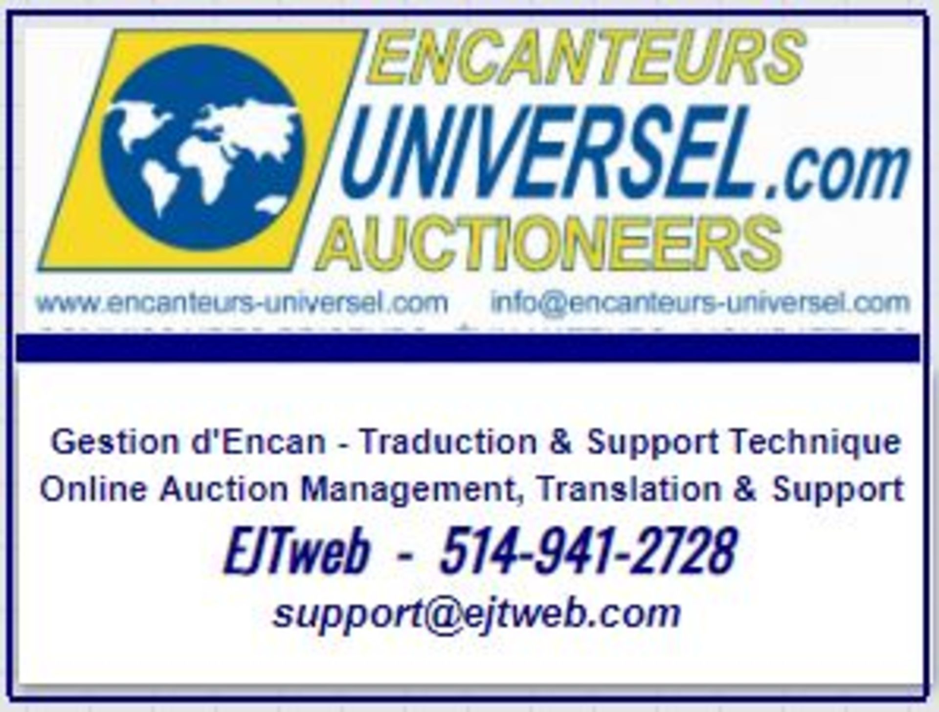 Online Assistance / Assistance en Ligne via EJTweb - support@ejtweb.com - 514-941-2728