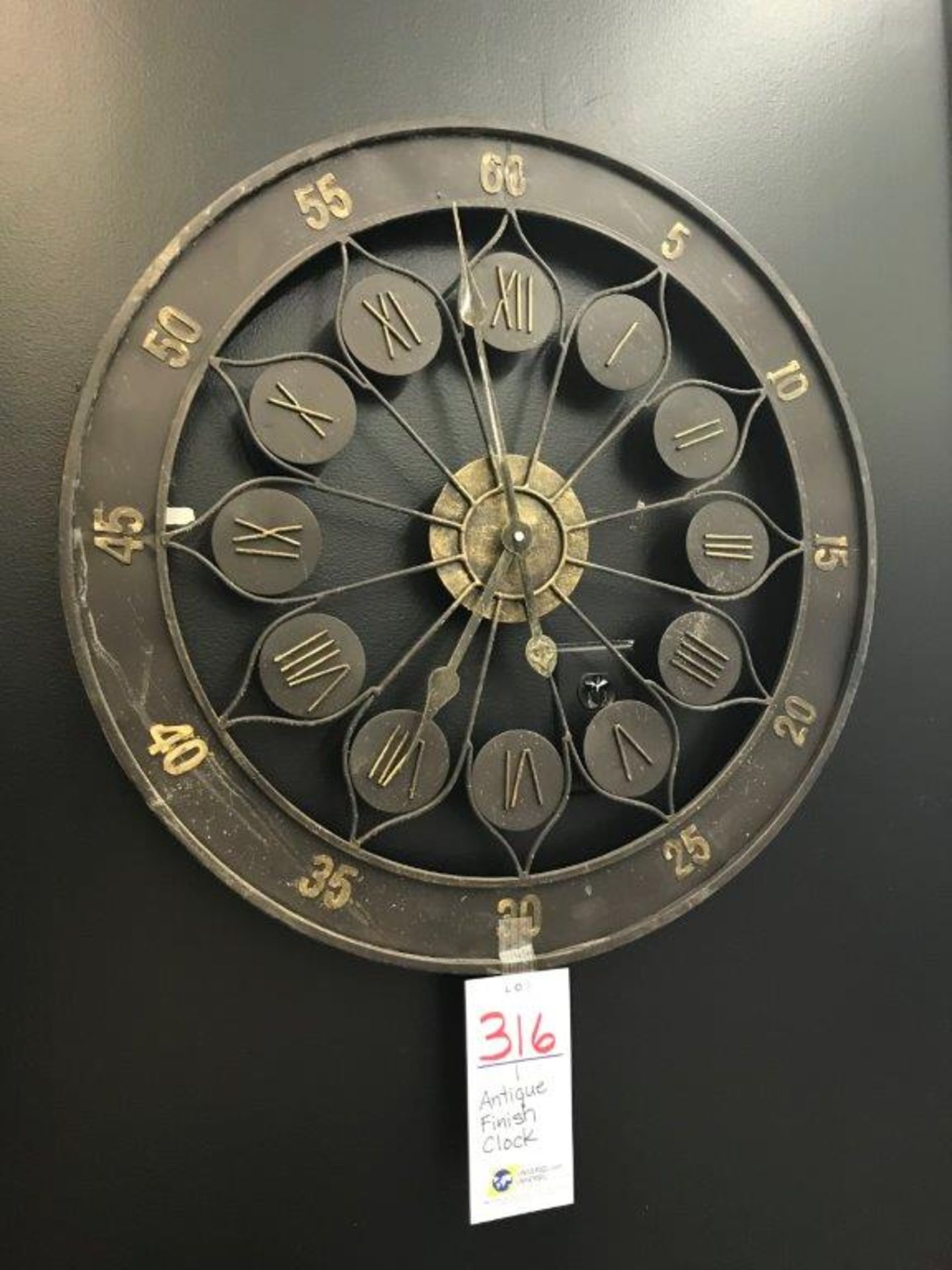 Antique finish clock