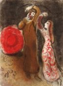 Chagall, MarcRuths Treffen mit Boa. 1960.Lithografie aus Bibel II. 35,4 x 26 cm. WV Mourlot 247.