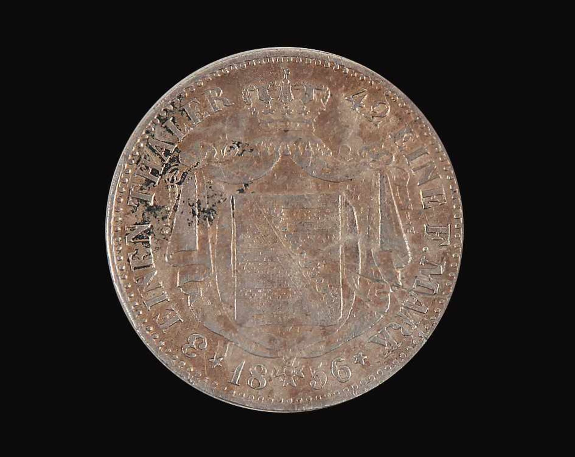 Silbermünze1/3 Thaler Sachsen 1856.o. L.