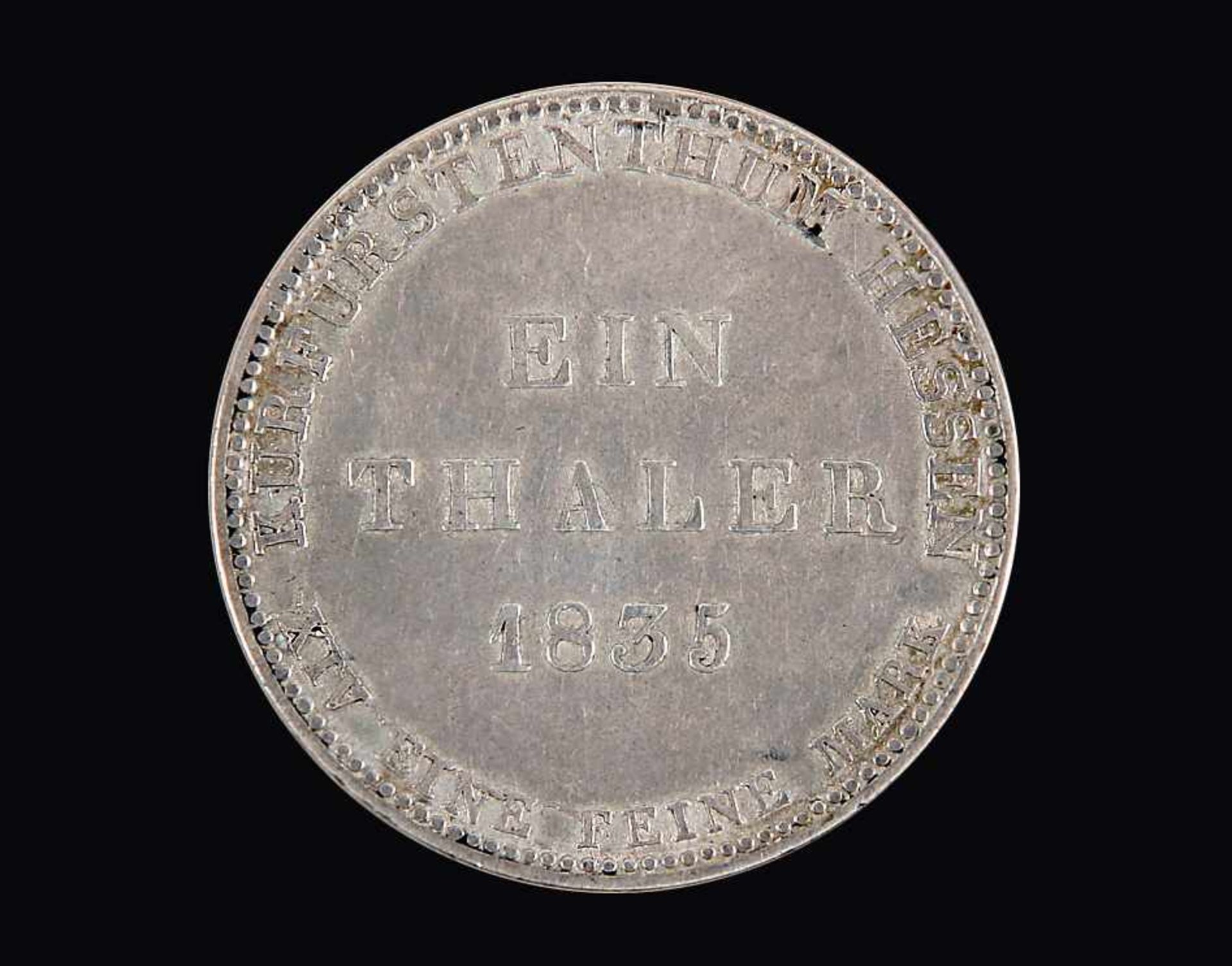 Silbermünze1 Thaler Hessen 1835.o. L.