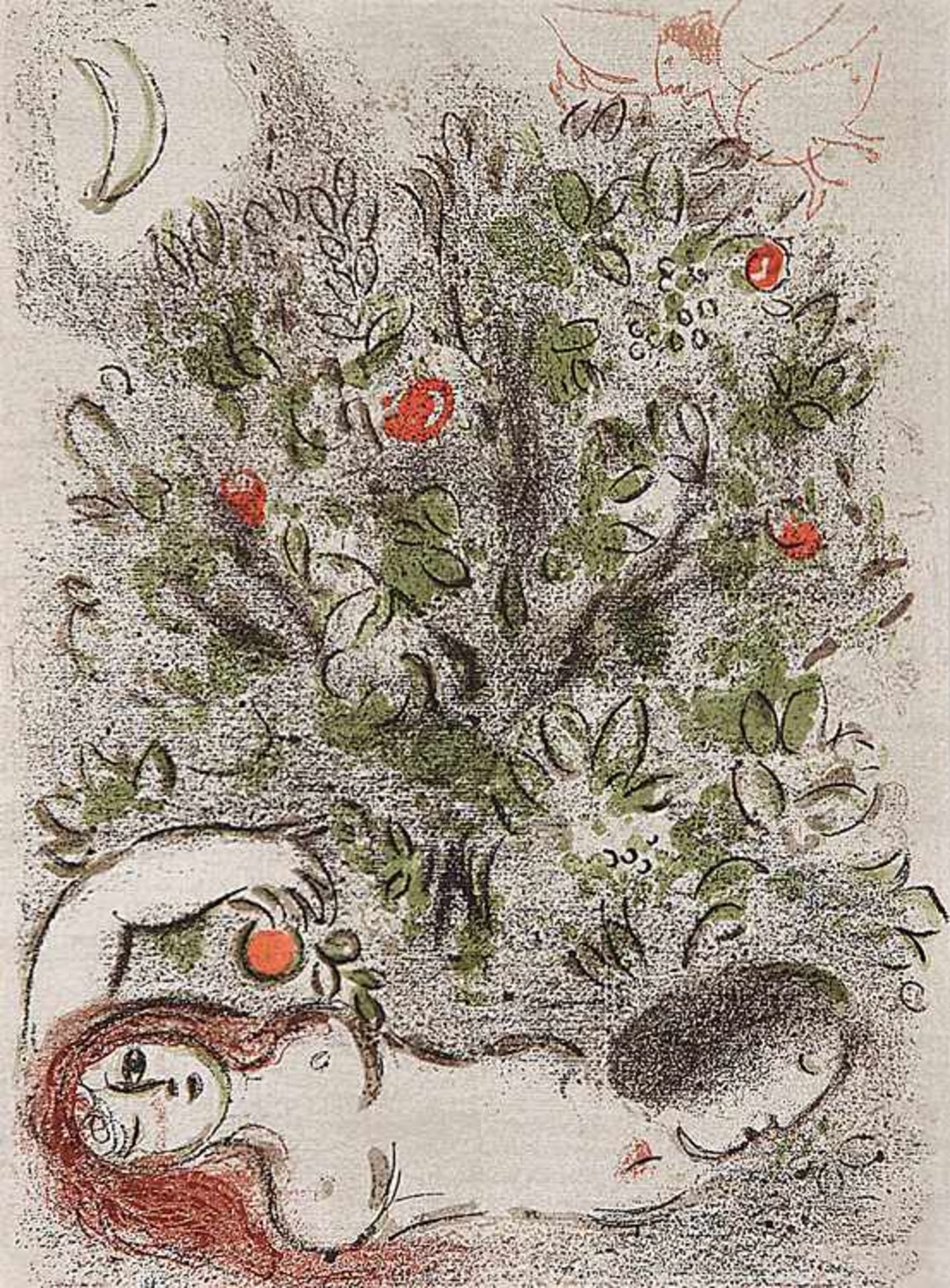Chagall, MarcParadies. 1960.Lithografie, 36 x 26,6 cm. WV Mourlot 232. Vergl. R..€ 140