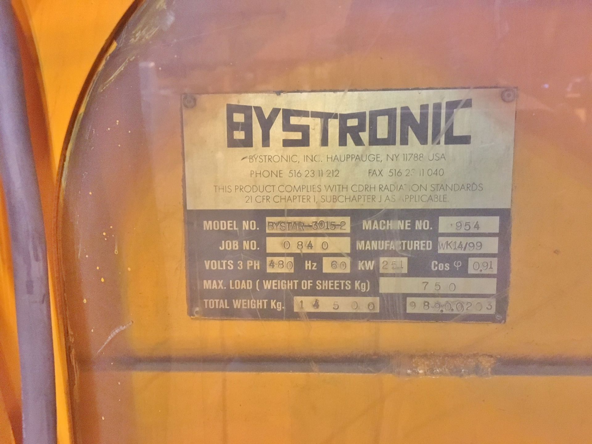 Bystronic Bystar 3500 Watt CNC Laser - Image 3 of 18