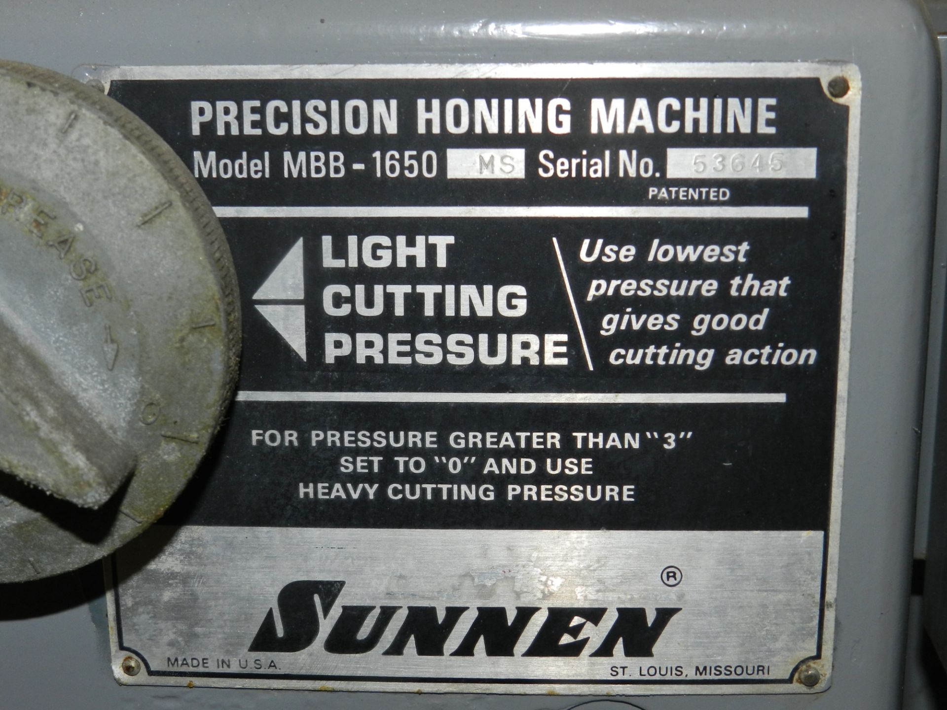 Sunnen Manual Stroke Precision Honing Machine - Image 3 of 4