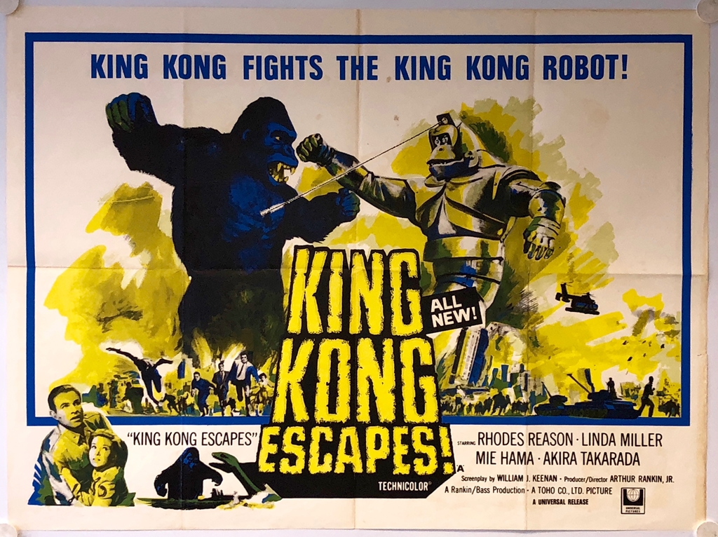 KING KONG ESCAPES (1967) - British UK Quad film poster - First release for this TOHO CO.