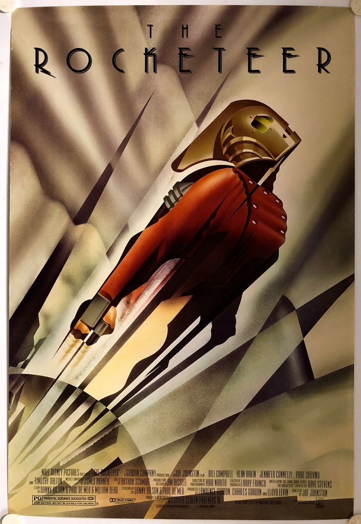 THE ROCKETEER (1991) US One Sheet movie poster - Art Deco John Mattos artwork - (27" x 40" - 68.5