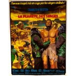 PLANET OF THE APES - 'LA PLANETE DES SINGES' (1968 - First French Release) - French Medium Affiche