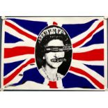 SEX PISTOLS: GOD SAVE THE QUEEN (1980) - Screen used film prop poster based on JAMIE REID'S iconic