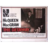 THE GETAWAY (1972) - UK Quad Film Poster (30" x 40" - 76 x 101.5 cm) Steve McQueen - First year of