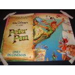 PETER PAN (1989 Release) LOT x 5 - 1 x British UK Quad Film Poster - (30" x 40" - 76 x 101.5 cm) & 4