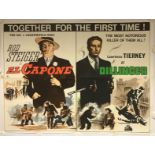 AL CAPONE / DILLINGER (1960's) - UK Quad Double Bill Film Poster - Rod Steiger portrays notorious