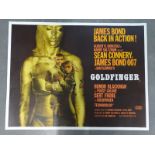 JAMES BOND: GOLDFINGER (1964) - UK Quad Film Poster (30" x 40" - 76 x 101.5 cm) - Designed by Robert