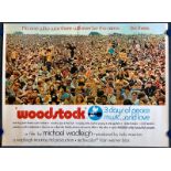 WOODSTOCK (1970) - British UK Quad film poster - The legendary music festival - (30" x 40" - 76 x