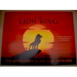 THE LION KING (1994) - Advance - UK Quad Film Poster (30" x 40" - 76 x 101.5 cm) – Rolled – Very