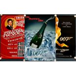 JAMES BOND: Lot x 3 - Promotional tie in posters to include GOLDENEYE (1995) - SMIRNOFF VODKA (33" x