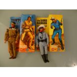 PAIR OF ACTION FIGURES BY MARX TOYS - THE LONE RAN