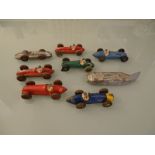 DIECAST: A GROUP OF DINKY RACING CARS - as lotted