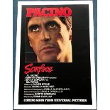 SCARFACE (1983) - US One Sheet Movie Poster - Al Pacino - Advance 'Coming Soon' - (27" x 41" - 68.