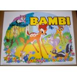 BAMBI (1942) - re-release - UK Quad Film Poster (30" x 40" - 76 x 101.5 cm) – Rolled – Very Good/