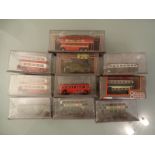 DIECAST: TRAY OF OOC LONDON TRANSPORT BUSES - as l