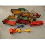 QUANTITY OF HEAVILY PLAYWORN TRUCKS AND BUSES - by